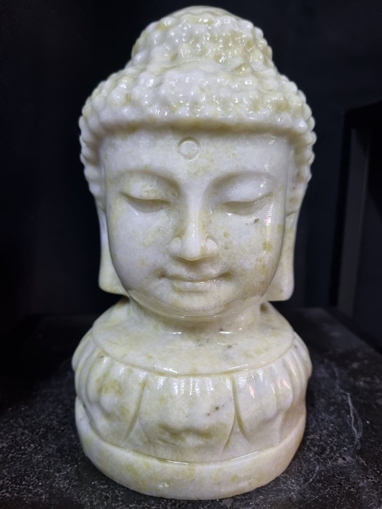 Πολύ μεγάλος - Υψηλή ποιότητα - Κεφάλι βούδα από σοδιά - Ύψος: 210 mm - Πλάτος: 115 mm- 4.02 kg #1.0