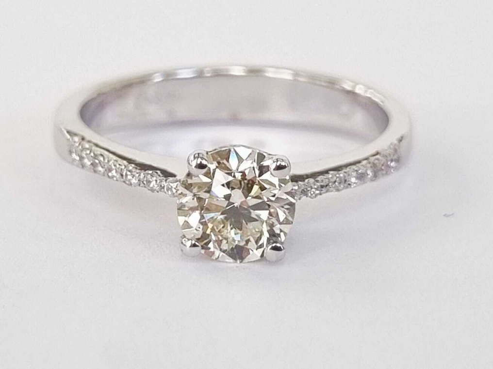 Δαχτυλίδι αρραβώνων - 14 καράτια Λευκός χρυσός -  0.78ct. tw. Διαμάντι (Φυσικό) - Διαμάντι #1.0