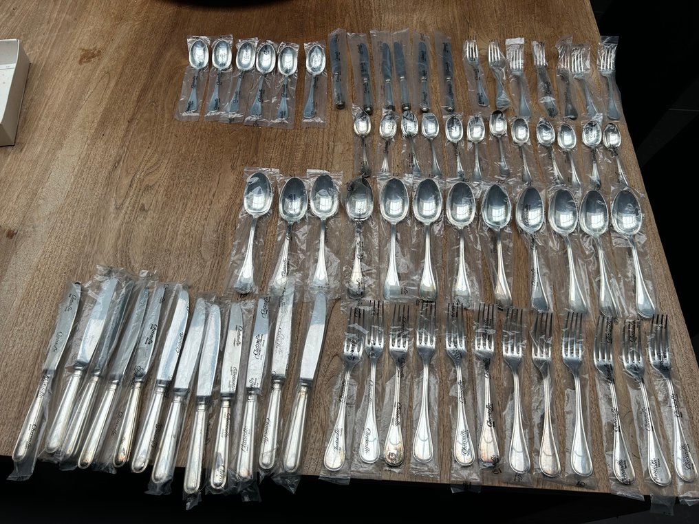 Christofle - Cutlery set for 12 (67) - Albi - Silverplated #1.0