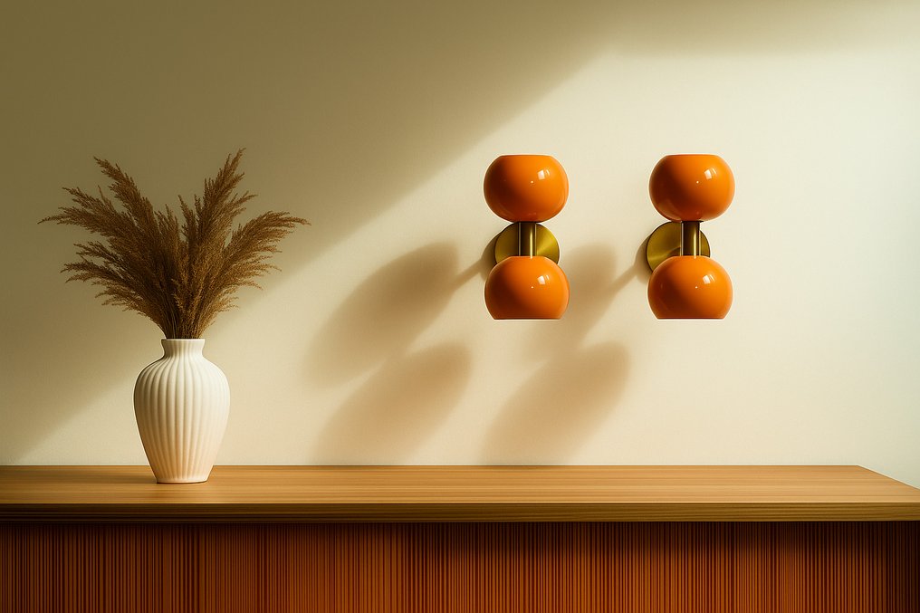 Applique da parete (2) - GLC-AS-PL-MBD10 - Metallo, Vetro di Murano #3.2