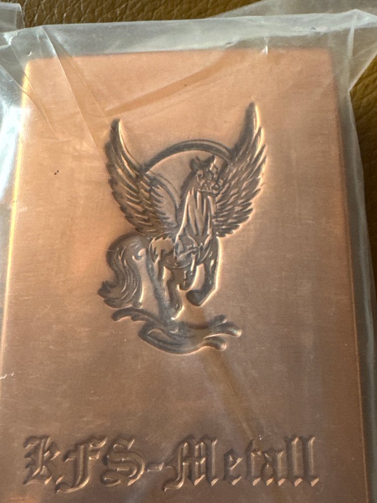 1 quilo de cobre - .999 - KFS - Pegasus.  (Sem preço de reserva) #1.0