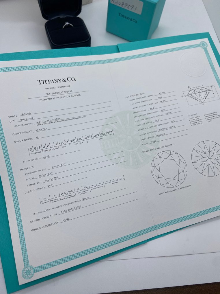 Tiffany & Co. - 戒指 - Other 白金 - 0.30ct. tw. 钻石 (天然) - 钻石 #4.3