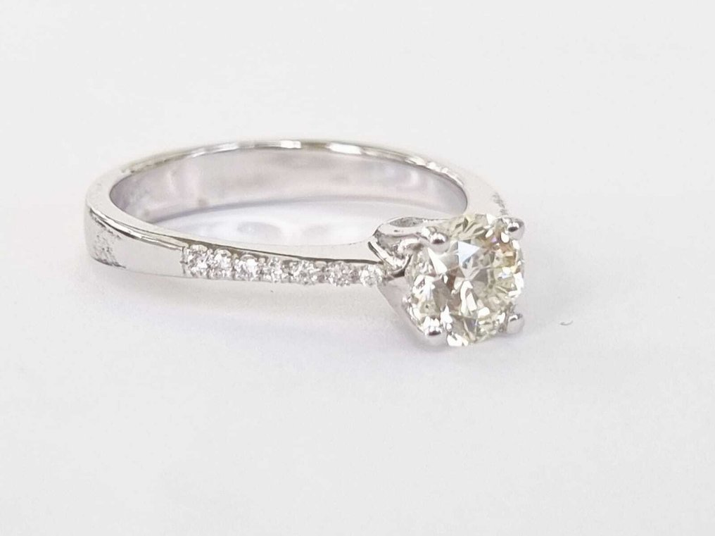 Δαχτυλίδι αρραβώνων - 14 καράτια Λευκός χρυσός -  0.78ct. tw. Διαμάντι (Φυσικό) - Διαμάντι #1.0