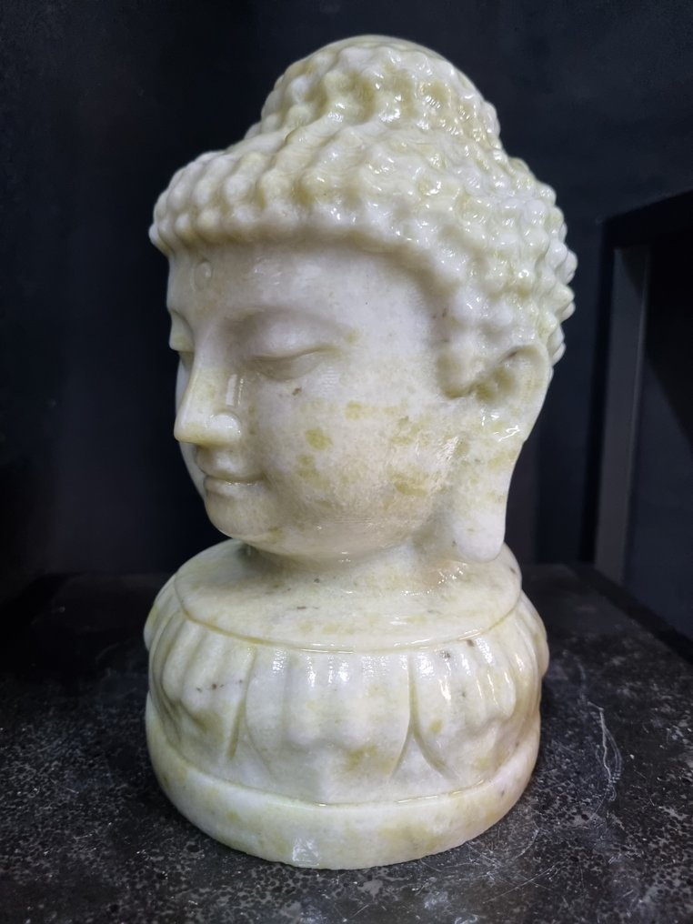 Πολύ μεγάλος - Υψηλή ποιότητα - Κεφάλι βούδα από σοδιά - Ύψος: 210 mm - Πλάτος: 115 mm- 4.02 kg #1.0