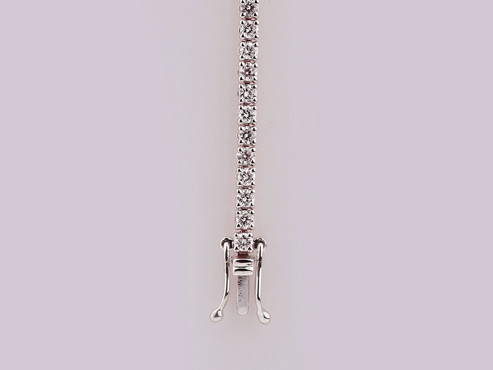 Rannekoru - 14 kt. Valkokulta - 2.50ct. tw. Timantti (Laboratoriossa kasvatettu) #4.3