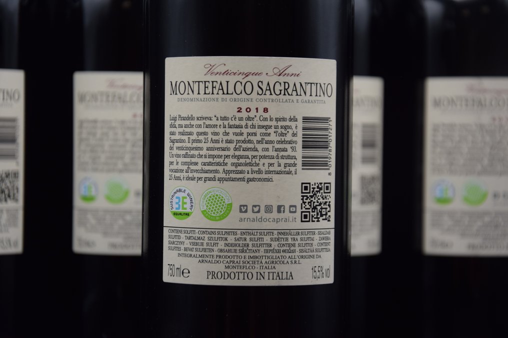 2018 Arnaldo Caprai, "25° anniversario" - Sagrantino di Montefalco DOCG - 6 Bottles (0.75L) #4.3