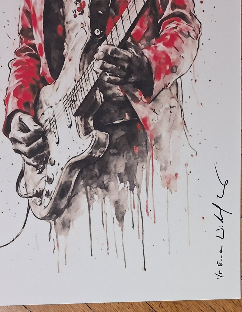 Jimi Hendrix - Series " Tokyo Pop Icons insipred by Banksy"  by Emma Wildfang - Large size #1.0