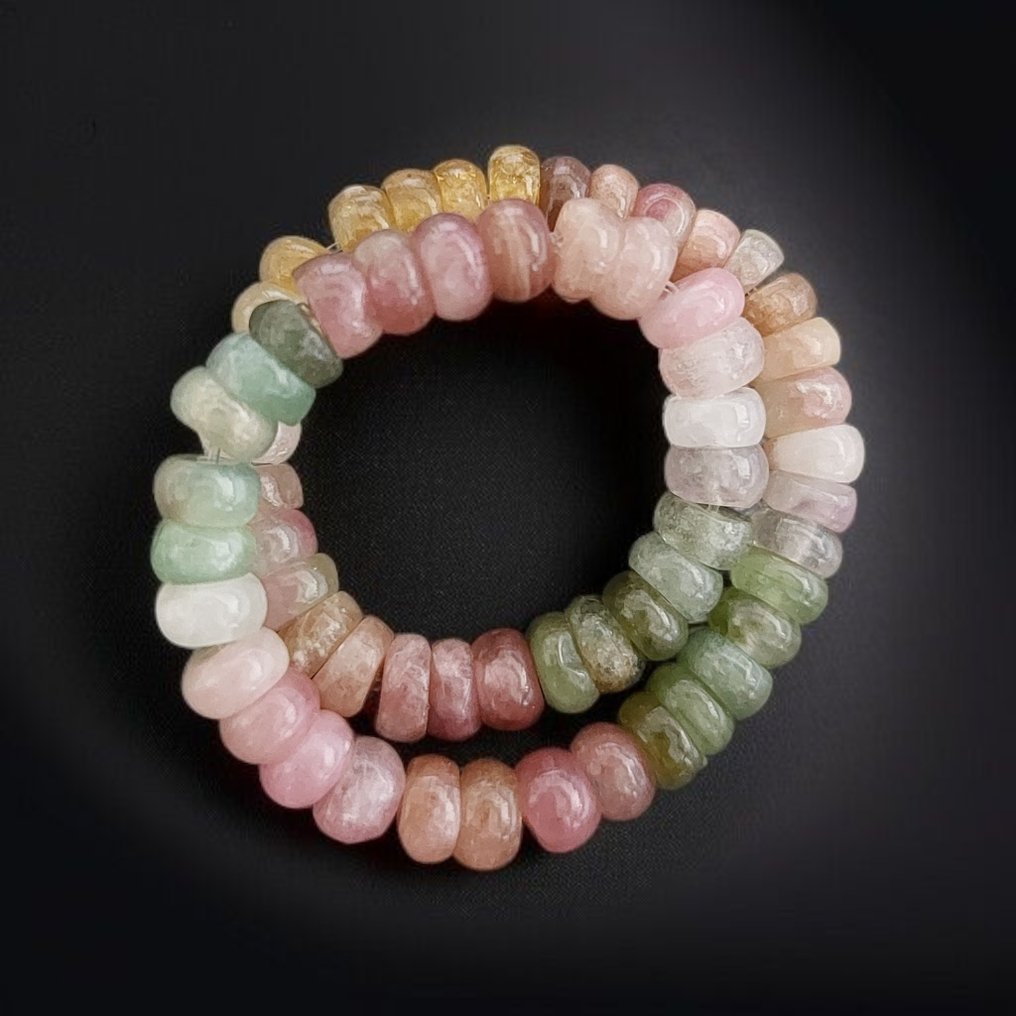 碧玺粉色调西瓜 顶级品质。未处理的天然石材。 - 高度: 0.6 cm- 11 g #1.0