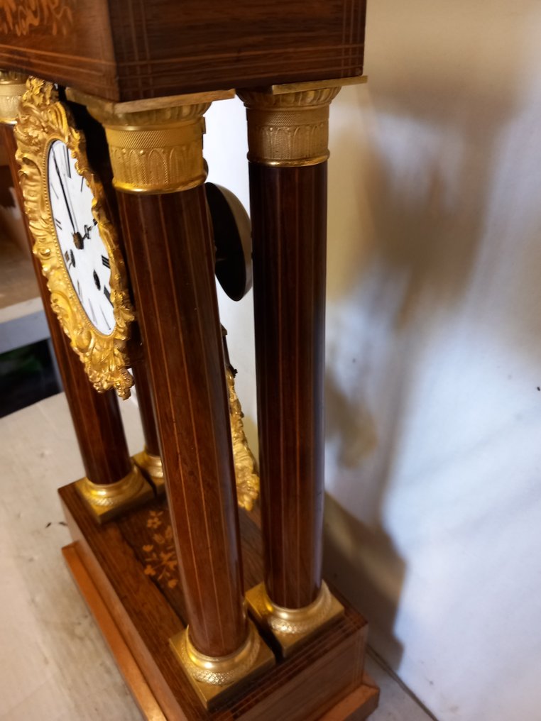 Portico óra - Fa, Zománc, Sárgaréz - 1850-1900 #4.3