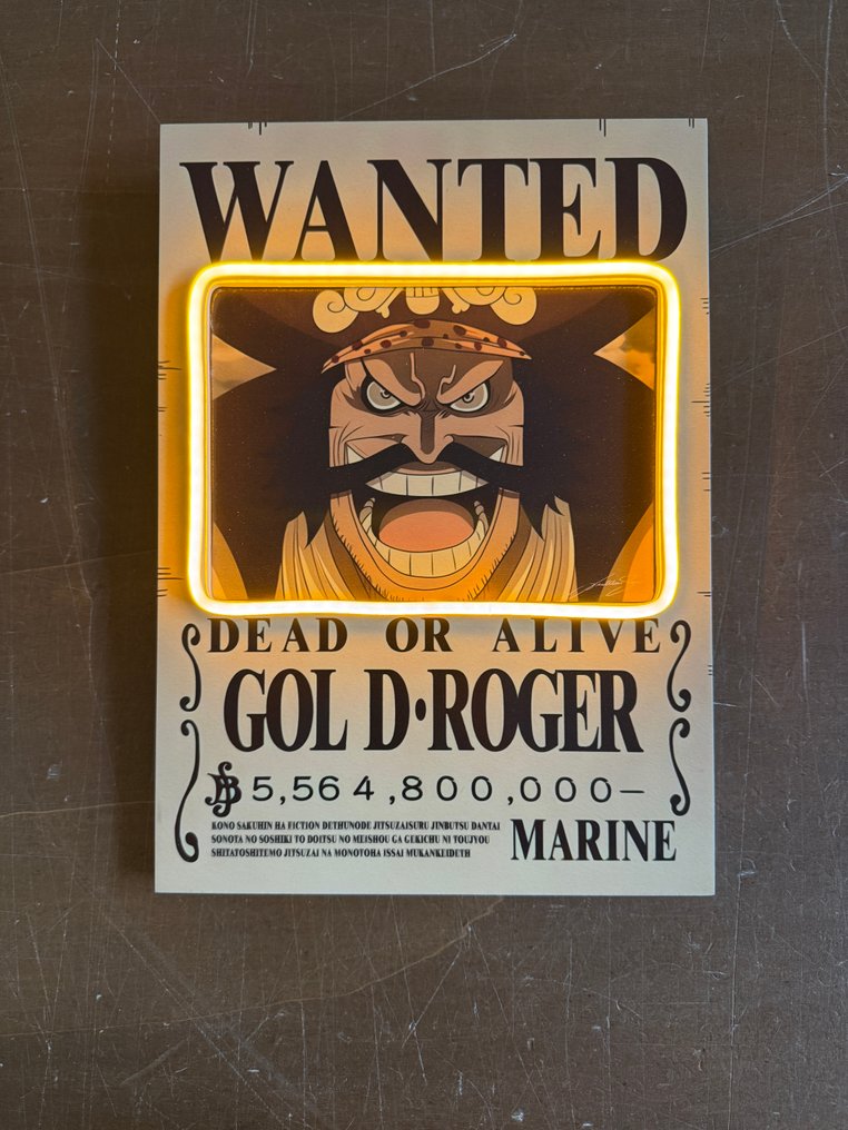 LEDMansion - Ζητείται Gol D. Roger - 25x35cm - LEDMansion - Φωτισμένη πινακίδα - Forex #4.3