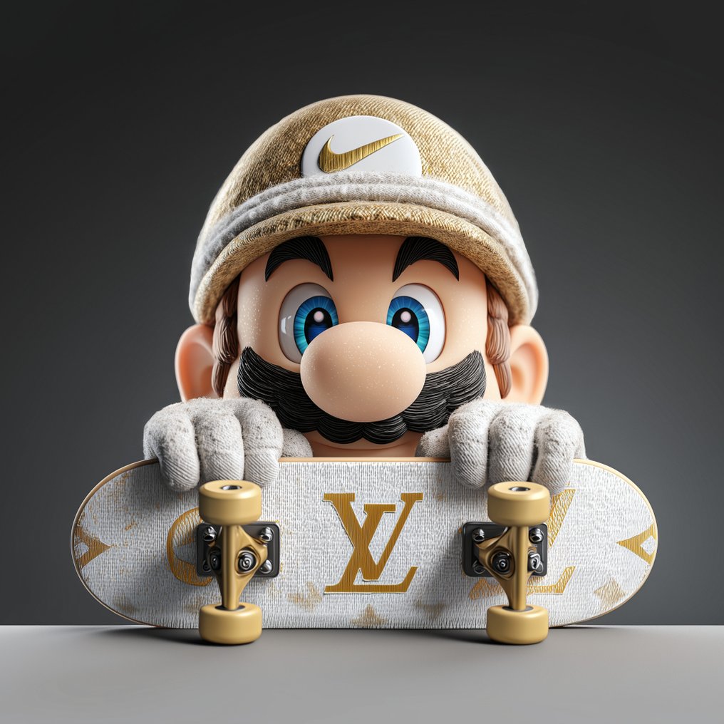 Artxlife - Mario Nike Gold  Vuitton Skate [XXL] #1.0