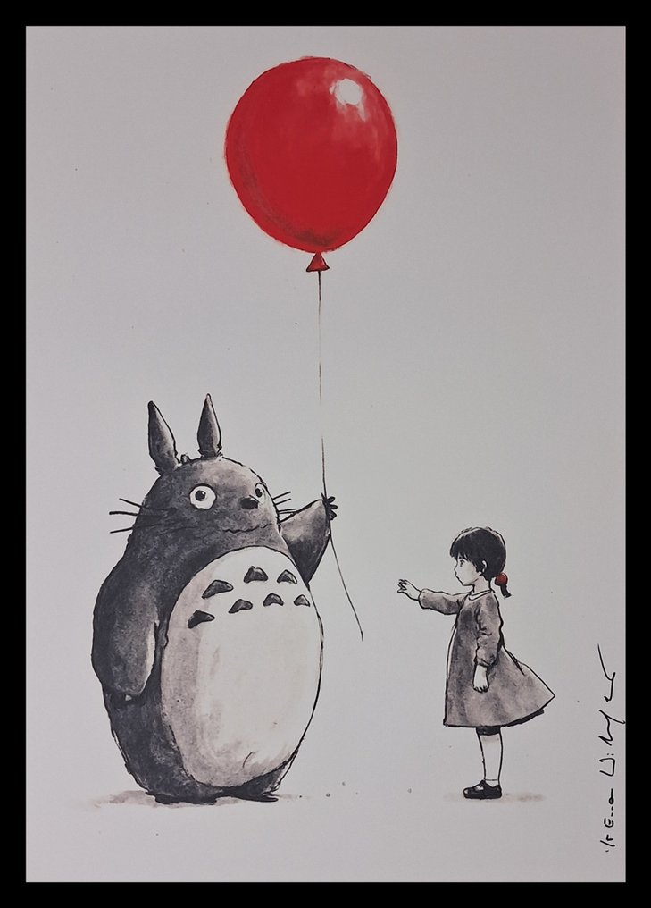 Emma Wildfang - Totoro (Studio Ghibli) - Series " Tokyo Pop Icons inspired by Banksy"  by Emma Wildfang - Large size #1.0