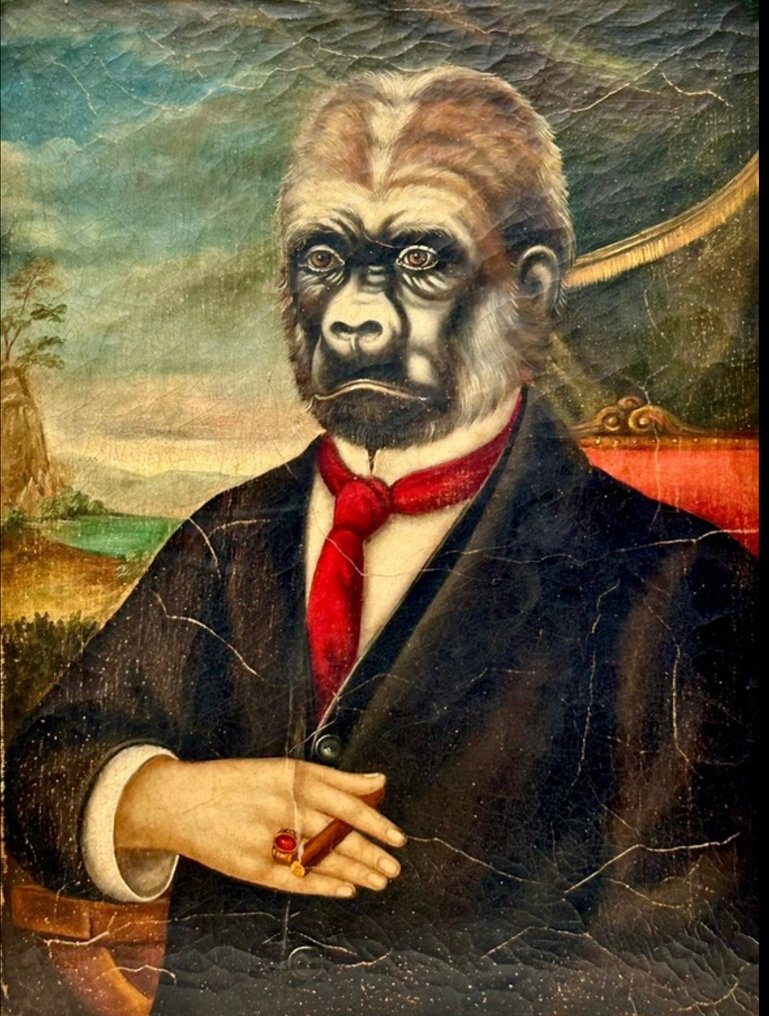 Scuola inglese (XIX) - Ritratto di Sir Gorilla #1.0