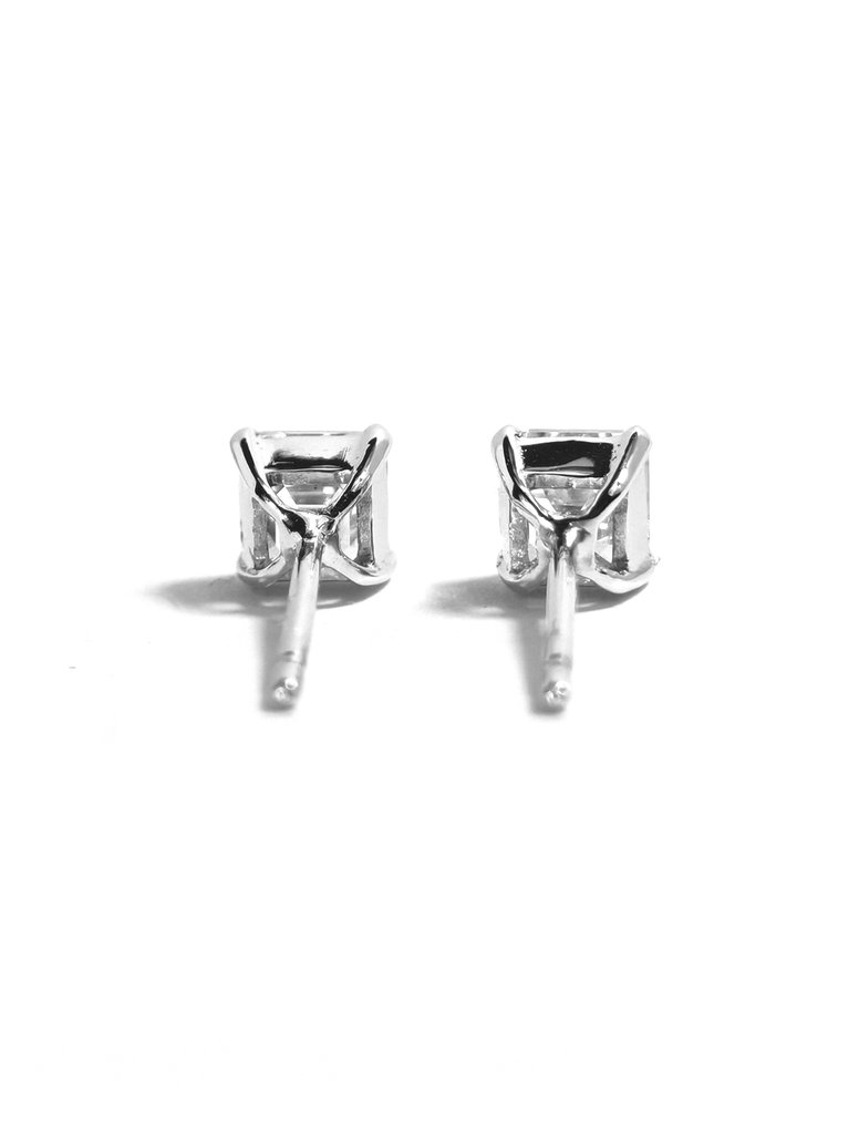 耳環 - 18 克拉 白金 - 1.40ct. tw. 鉆石 (天然) #4.3