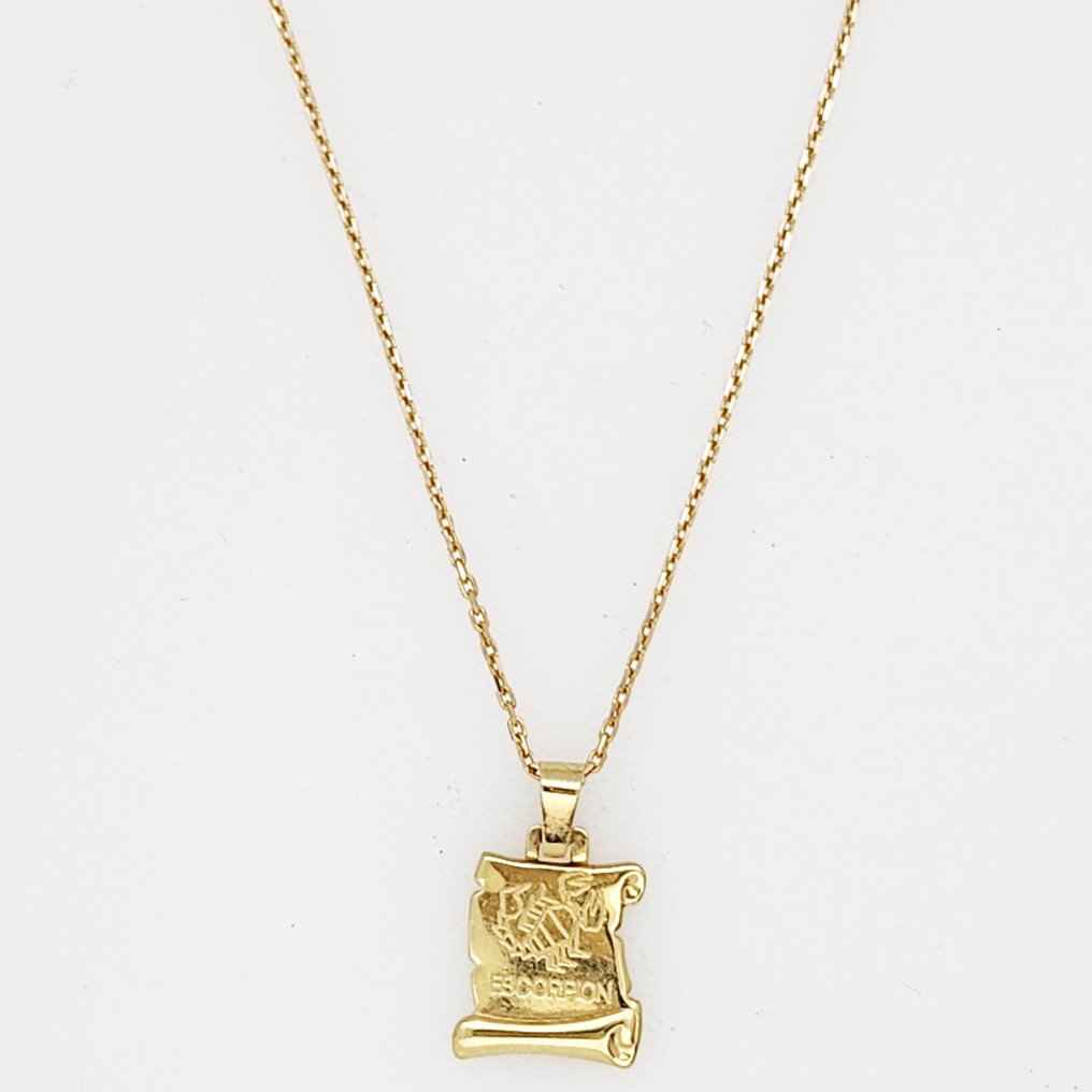 Κολιέ με μενταγιόν - 18 καράτια Κίτρινο χρυσό #1.0