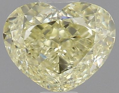 1 pcs Gyémánt (Természetes színű) - 0.71 ct - Szív - Fancy light Sárga - VVS1 - Amerikai Gemmológiai Intézet (GIA) #1.0