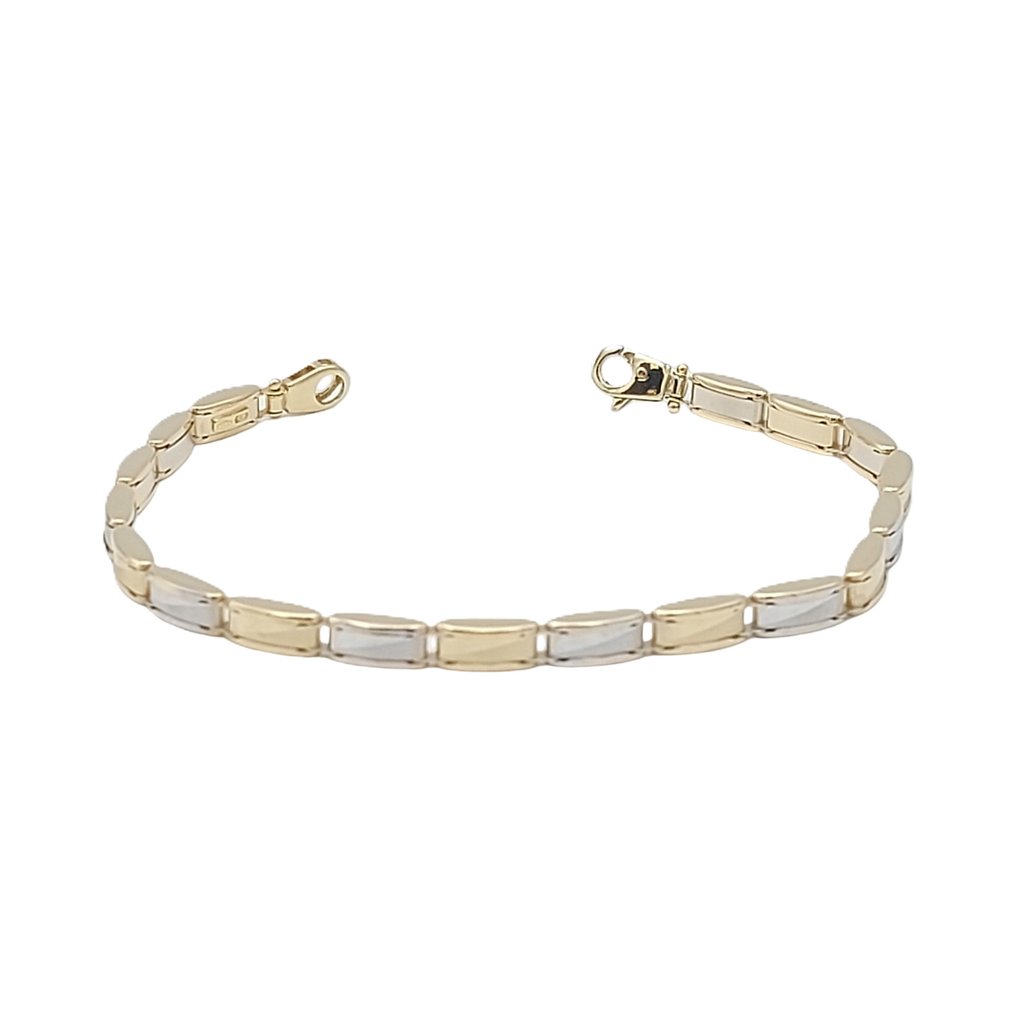 Βραχιόλι - 18 καράτια Κίτρινο χρυσό, Λευκός χρυσός #1.0