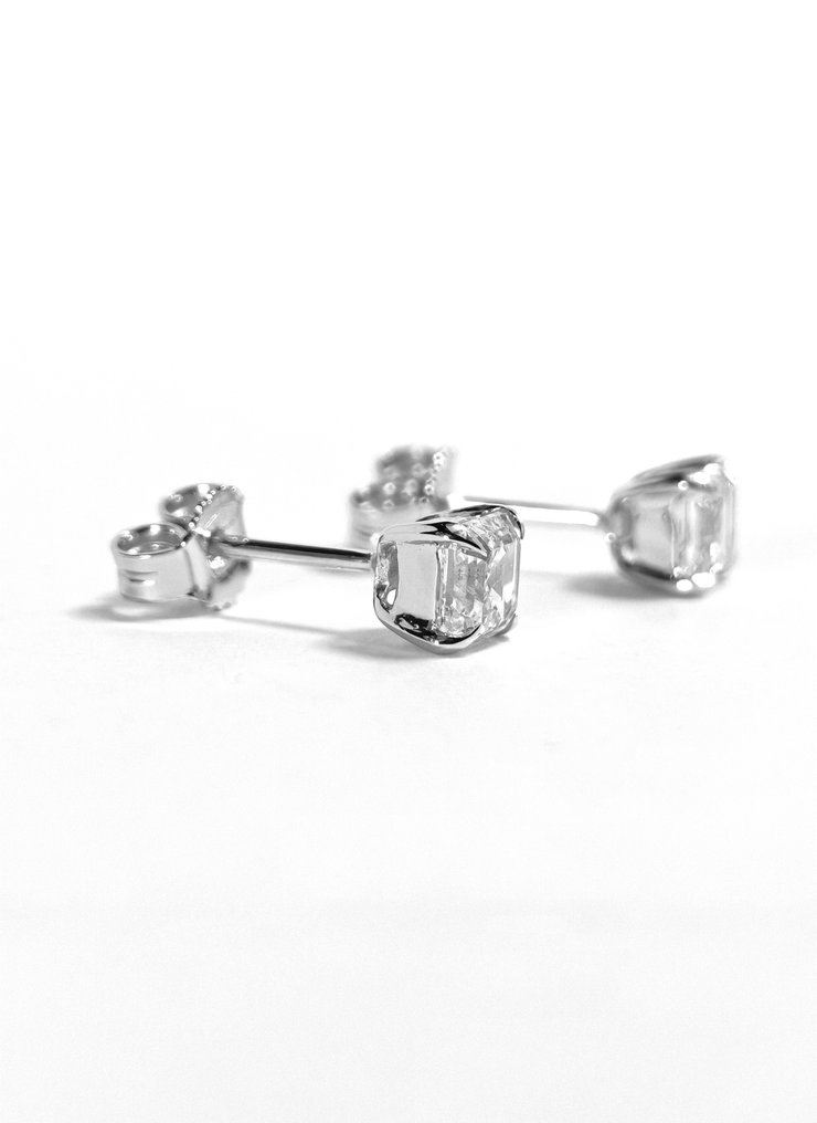耳環 - 18 克拉 白金 - 1.40ct. tw. 鉆石 (天然) #3.2