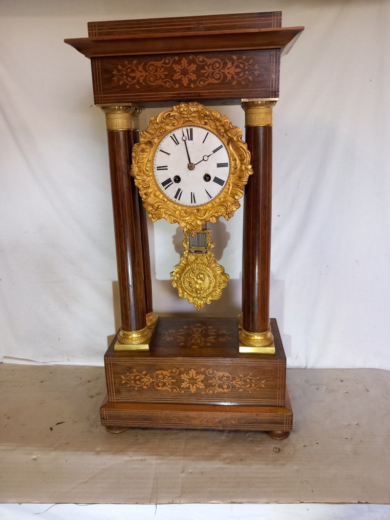 Portico óra - Fa, Zománc, Sárgaréz - 1850-1900 #1.0