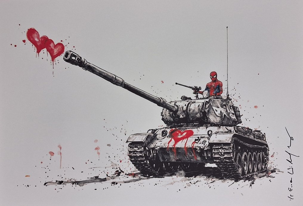 Emma Wildfang - Spiderman - Series " Tokyo Pop Icons inspired by Banksy" - Large size #2.1