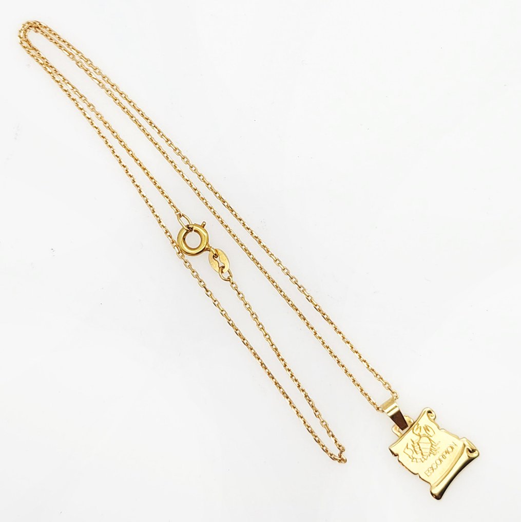 Κολιέ με μενταγιόν - 18 καράτια Κίτρινο χρυσό #1.0