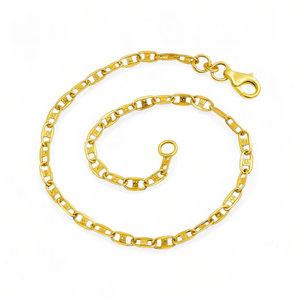 No reserve price - Handmade - Chain bracelet - Mariner - 1.75 g - 14 kt. Yellow gold #1.0