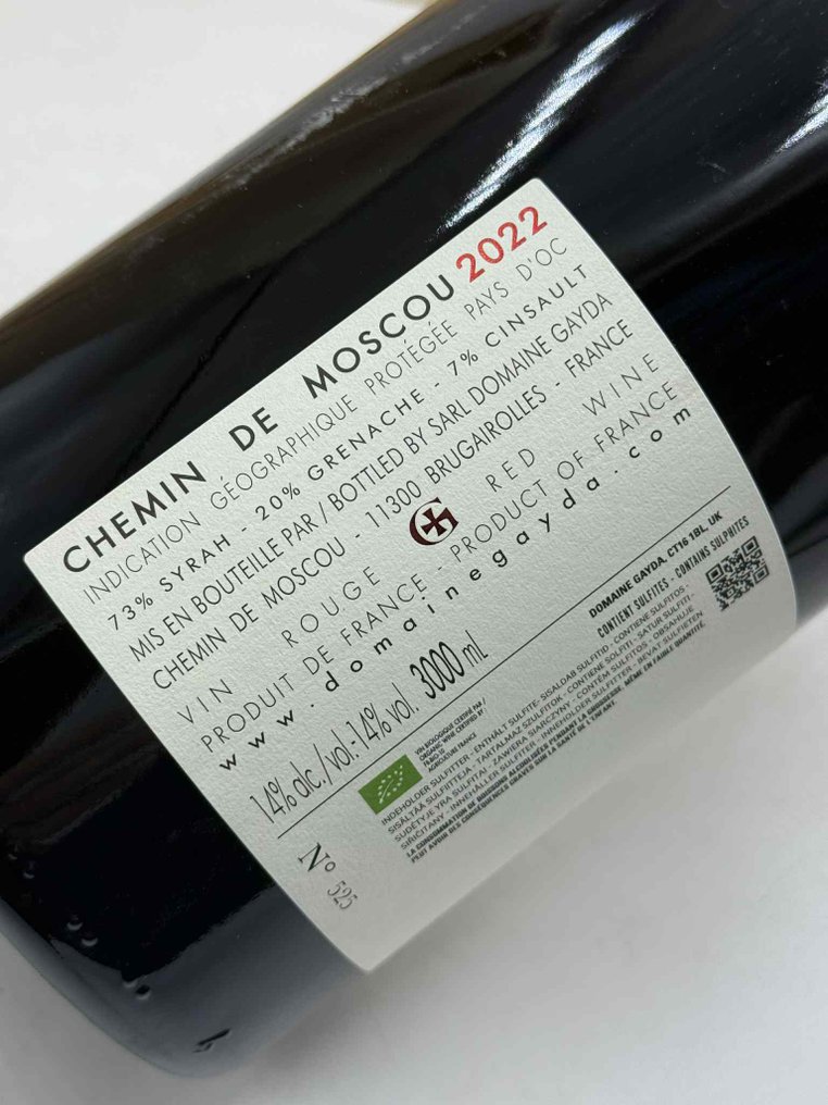 2022 Domaine Gayda Chemin de Moscou - Languedoc - 1 Double Magnum/Jeroboam (3.0L) #2.1
