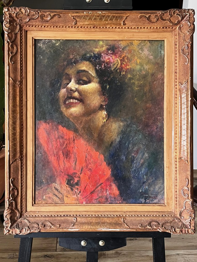 Antonio Pagnotta (1900-?) - Figura femminile con ventaglio #1.0