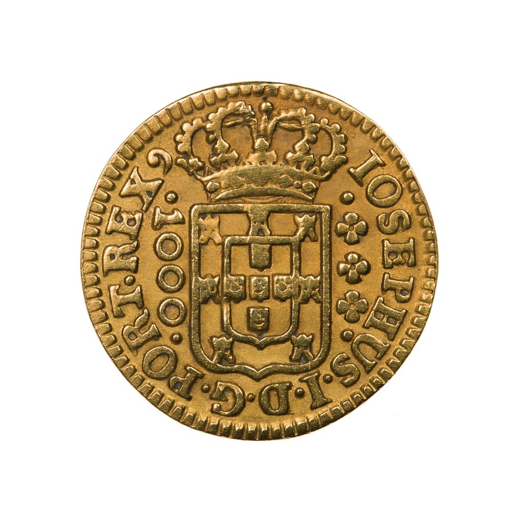 巴西(殖民地), 葡萄牙. D. José I (1750-1777). ¼ Moeda (1.000 Réis) 1771 - Lisboa - IOSEPHUS / DOMINUS - Módulo Menor #1.0