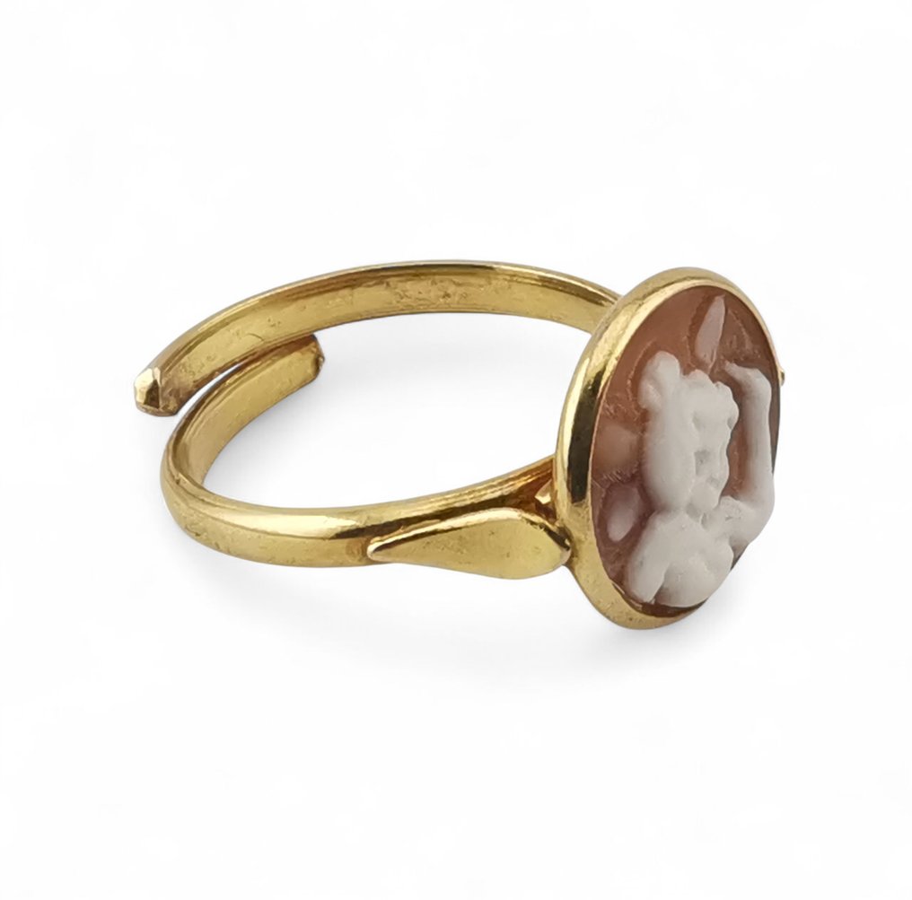 Argento 925 - Ring - Hand-engraved cameo #1.0