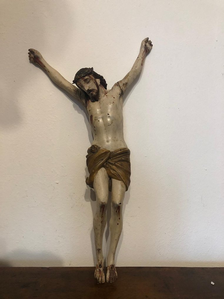 Skulptur, Corpus Christi, 17th century - 35 cm - Tre, Polychrome #1.0