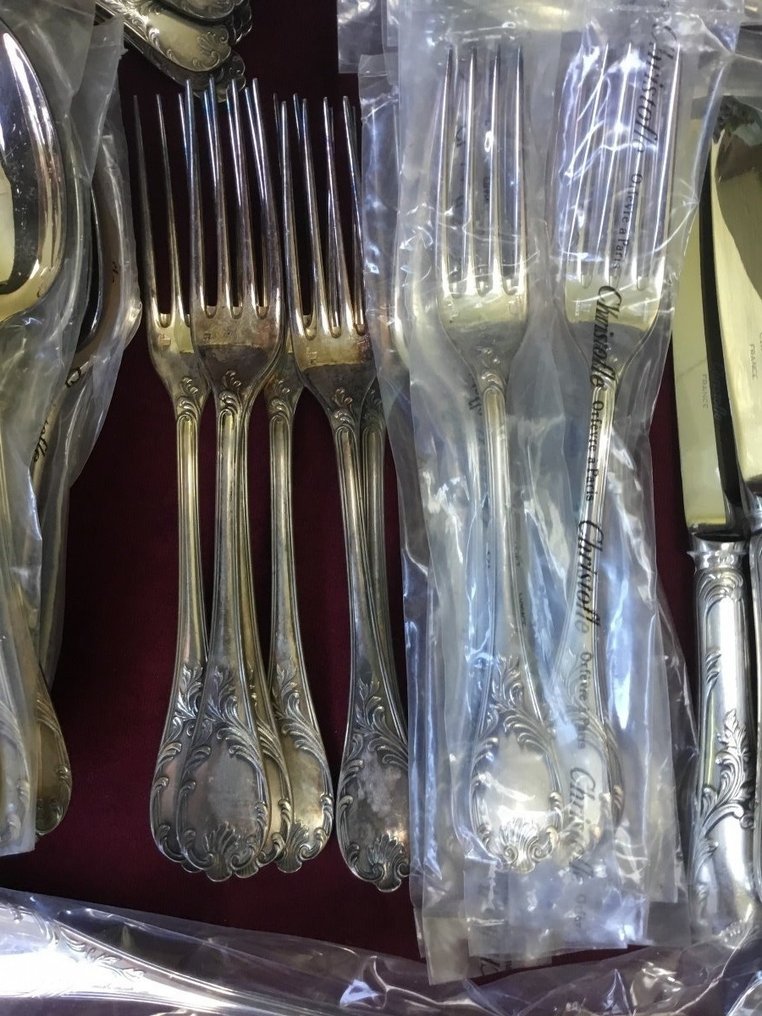 Christofle - Servizio di posate per 12 (61) - Marly - Placcato argento #3.2