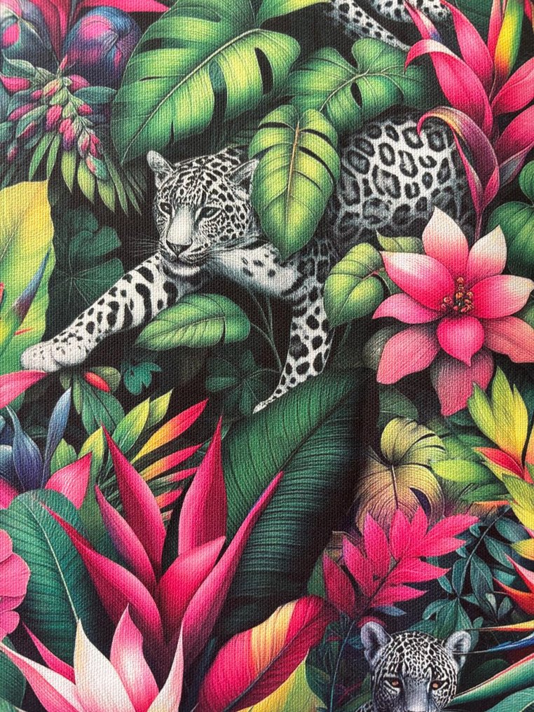 GHEPARDO EN AMOR 100% algodón Panama OEKO TEX STANDARD - Tejido de tapicería - 350 cm - 280 cm #2.1