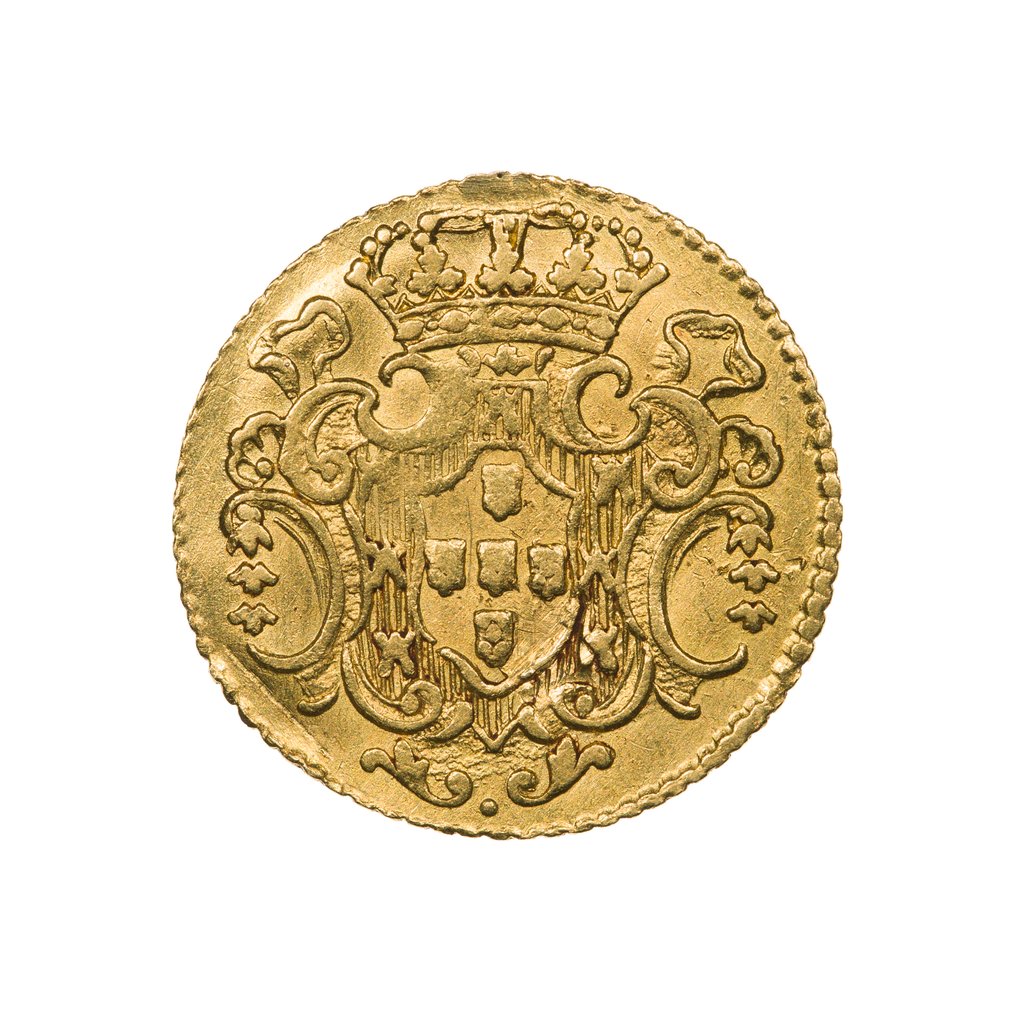 Πορτογαλία. D. João V (1706-1750). Meio Escudo (800 Reis) 1730 - Lisboa - Coroa de 5 Arcos #1.0