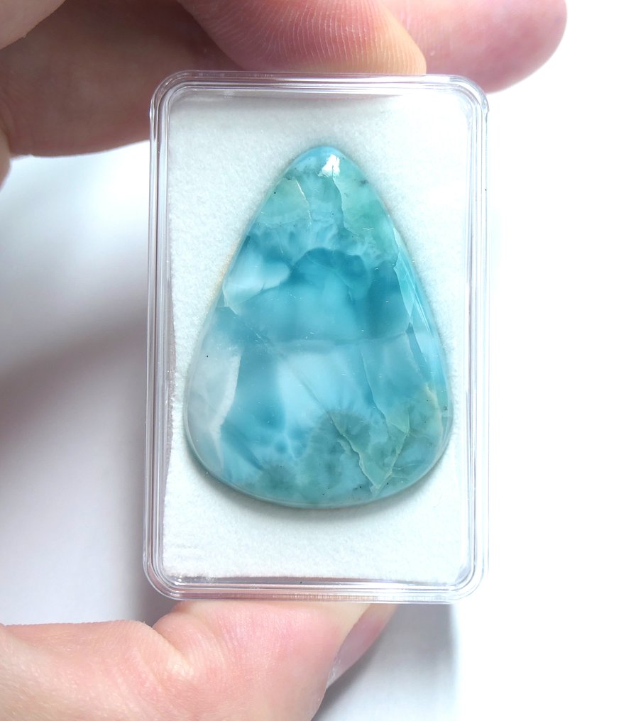 非常大的LARIMAR 100% 天然 弧面形- 13.16 g #1.0