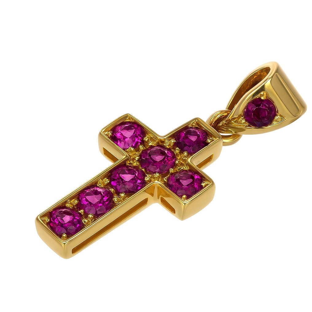 Hanger - 18 karaat Geel goud -  0.56ct. tw. Robijn #3.2