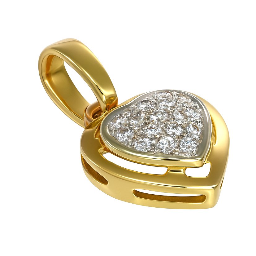 Κρεμαστό κόσμημα - 18 καράτια Λευκός χρυσός, Κίτρινο χρυσό -  0.24ct. tw. Διαμάντι (Φυσικό)  #4.3