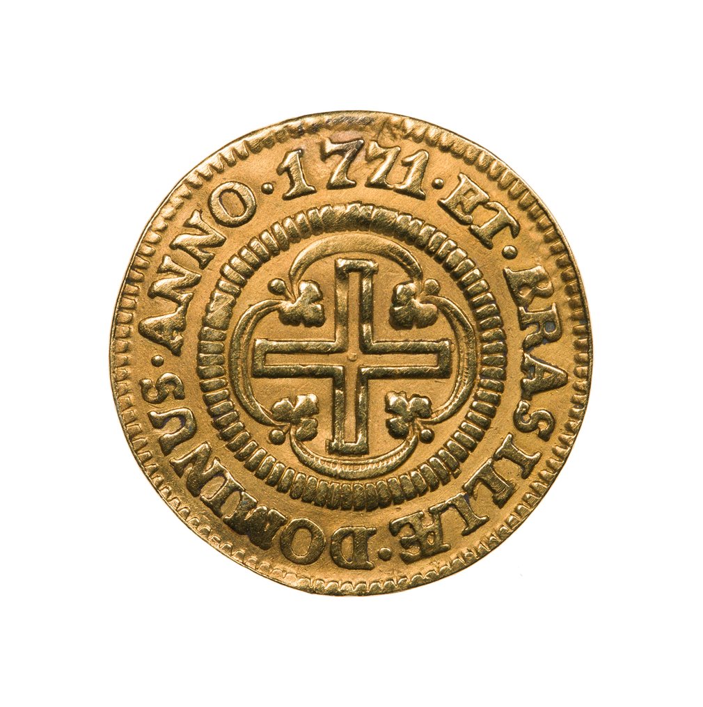 巴西(殖民地), 葡萄牙. D. José I (1750-1777). ¼ Moeda (1.000 Réis) 1771 - Lisboa - IOSEPHUS / DOMINUS - Módulo Menor #1.0