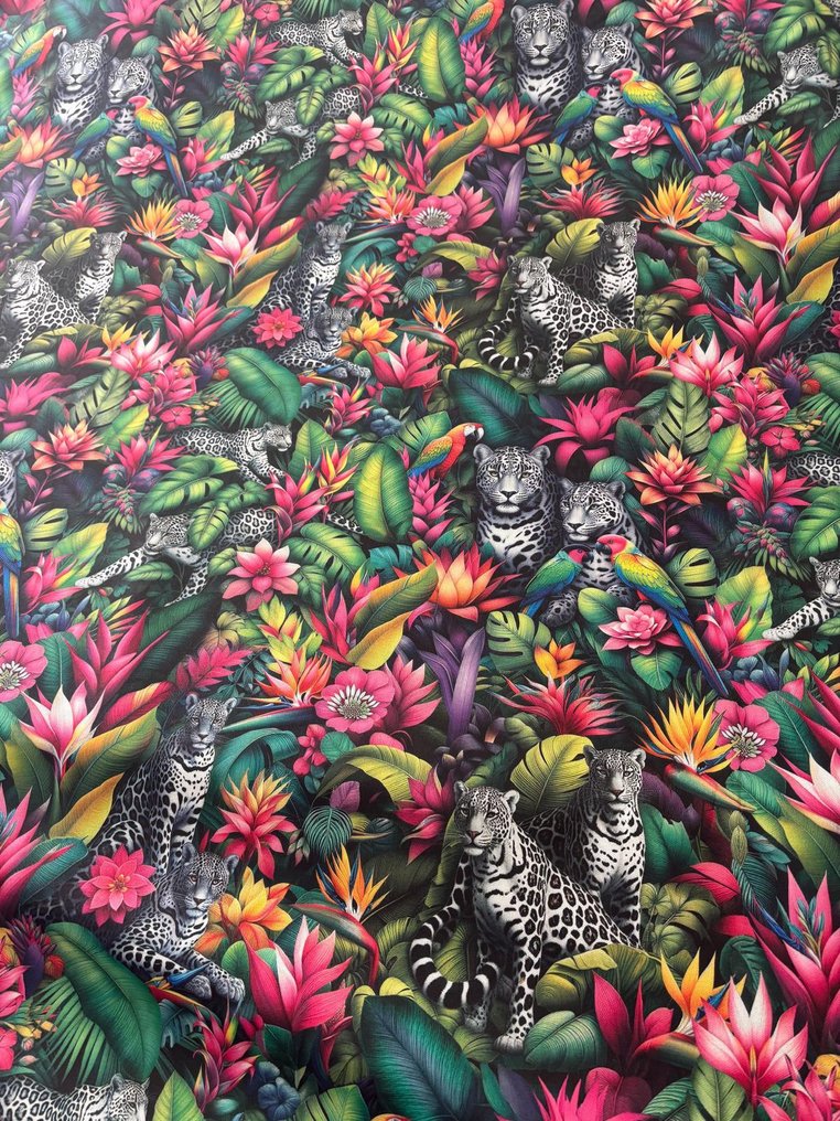 GHEPARDO EN AMOR 100% algodón Panama OEKO TEX STANDARD - Tejido de tapicería - 350 cm - 280 cm #4.3