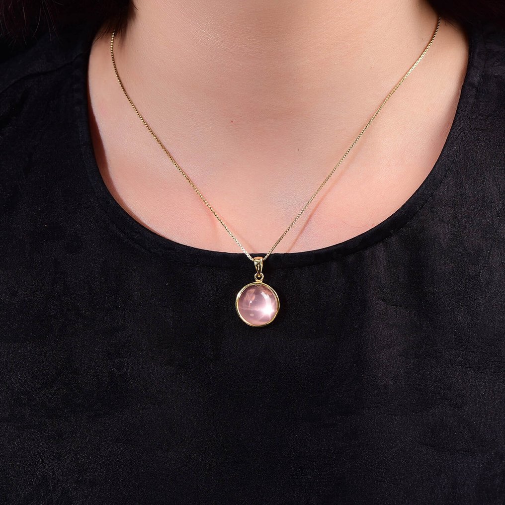 Χωρίς Αποθεματικό - Πιστοποιημένο από ALGT - Πολύ αποκλειστικό κρεμαστό από φυσικό ροζ χαλαζία. Ανώτερη διαύγεια στην πιο φυσική της μορφή.- 5.09 g #1.0