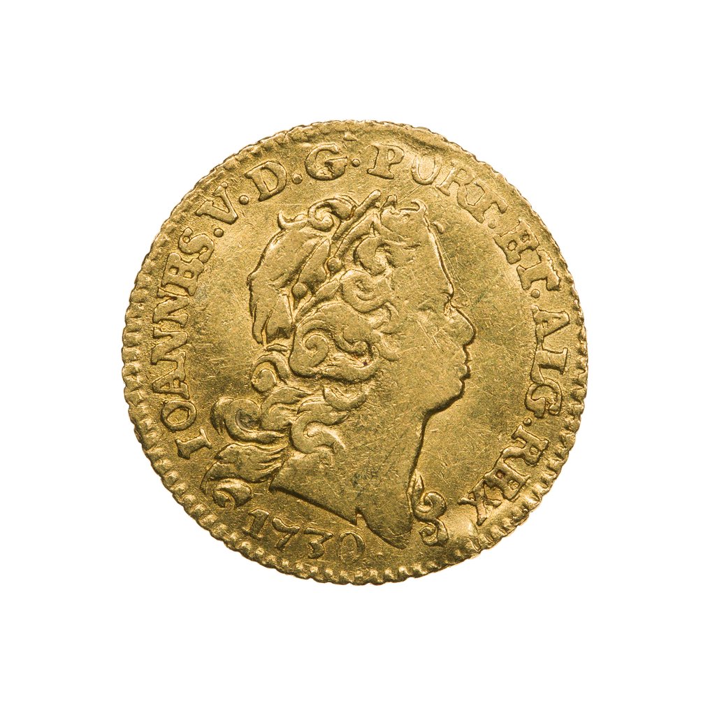 Πορτογαλία. D. João V (1706-1750). Meio Escudo (800 Reis) 1730 - Lisboa - Coroa de 5 Arcos #1.0