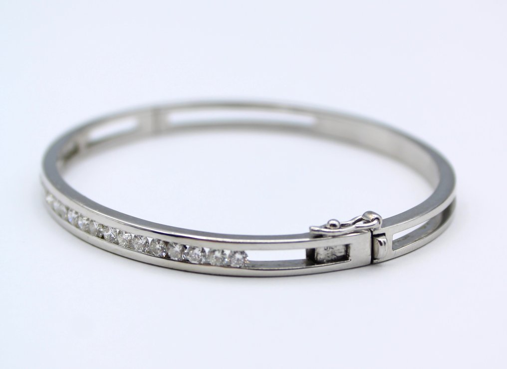 Βραχιόλι - 18 καράτια Λευκός χρυσός - 1.75ct. tw. Διαμάντι (Φυσικό) - Διαμάντι #1.0