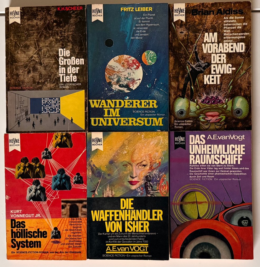 Van Vogt, Asimov, Heinlein, Sheckley, Laumer, Silverberg, Clement, Pohl, Simak, Tenn, Bloch, Philip - Sammlung Science Fiction Taschenbücher Heyne (More than 40 books) - 1965 #3.2