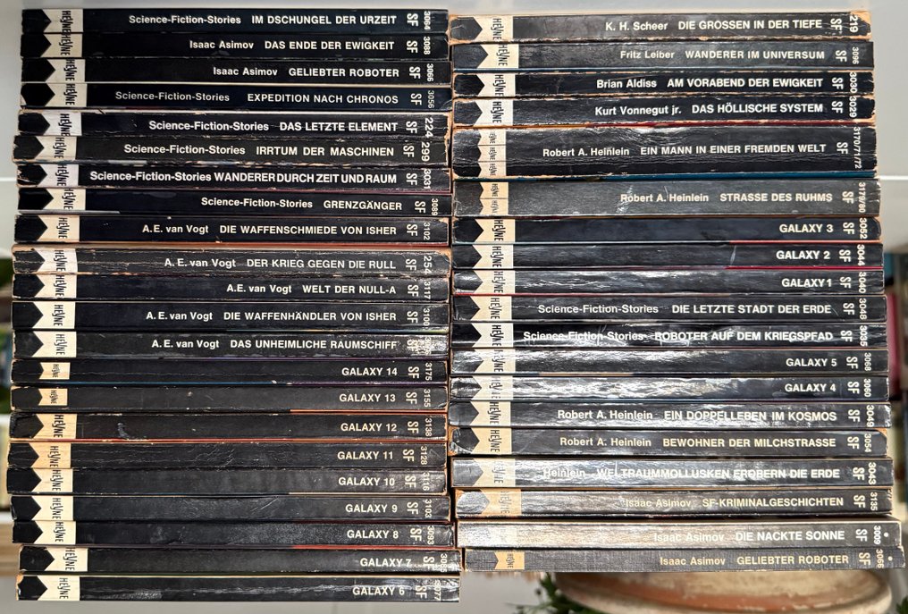 Van Vogt, Asimov, Heinlein, Sheckley, Laumer, Silverberg, Clement, Pohl, Simak, Tenn, Bloch, Philip - Sammlung Science Fiction Taschenbücher Heyne (More than 40 books) - 1965 #2.1