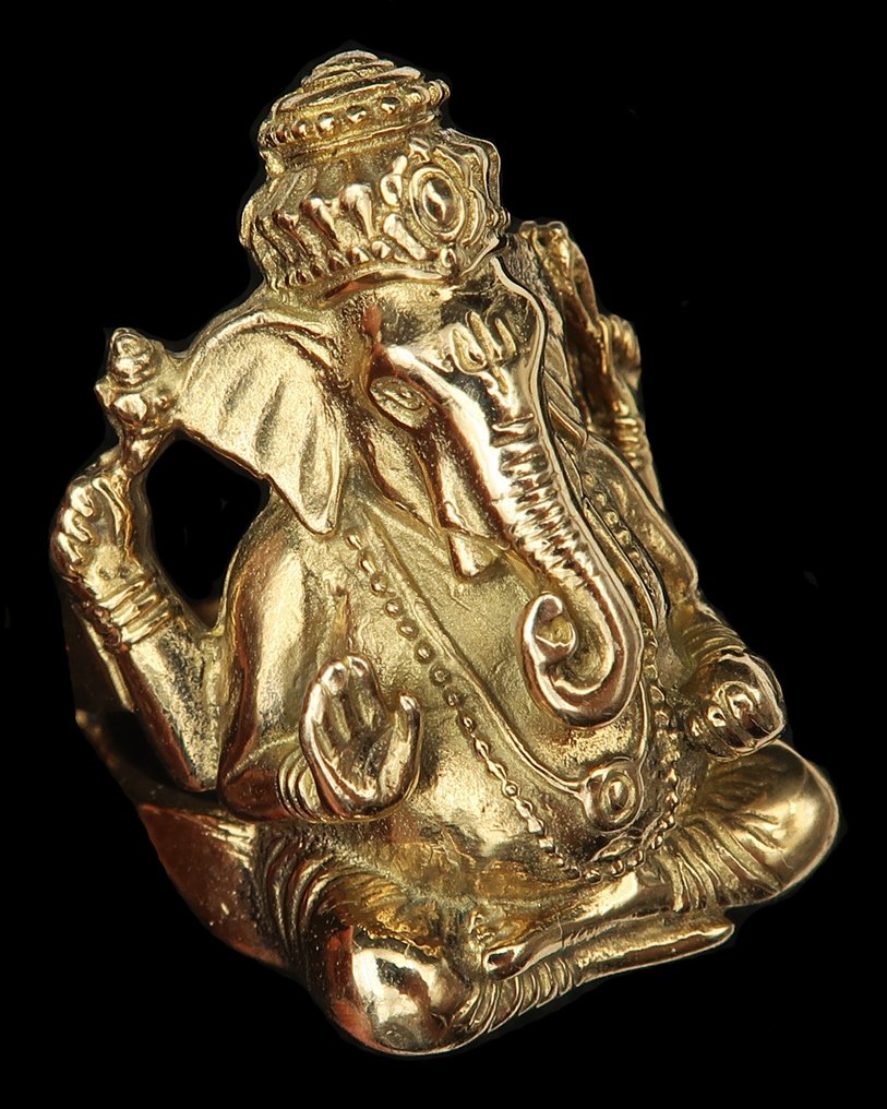 印度教神祇戒指:Ganesh神,障碍的破坏者与财富的吸引者 - 戒指 #1.0