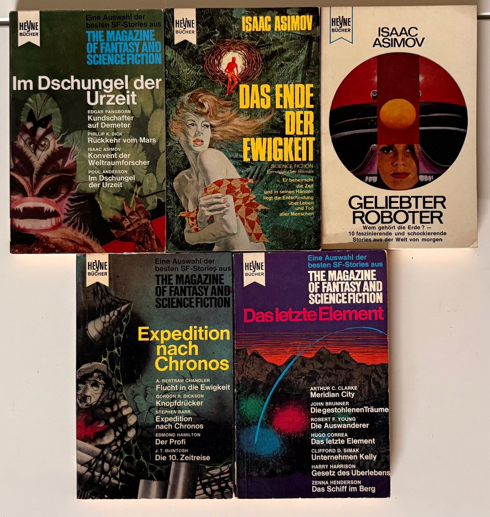 Van Vogt, Asimov, Heinlein, Sheckley, Laumer, Silverberg, Clement, Pohl, Simak, Tenn, Bloch, Philip - Sammlung Science Fiction Taschenbücher Heyne (More than 40 books) - 1965 #1.0