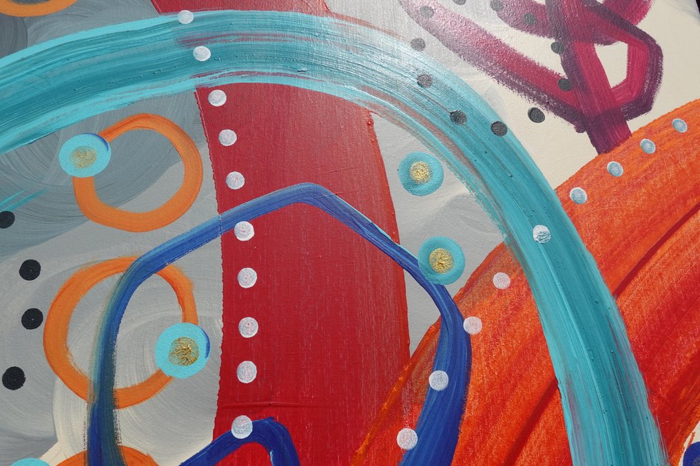 Ksavera - Abstract A1390 - painting on XXL canvas 210cm #4.3