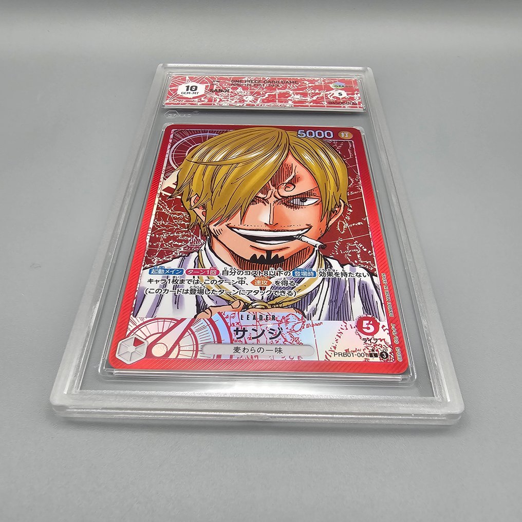 One Piece Graded card - SANJI (Leader) Parallel PRB01-001 L - Graad 10 #1.0