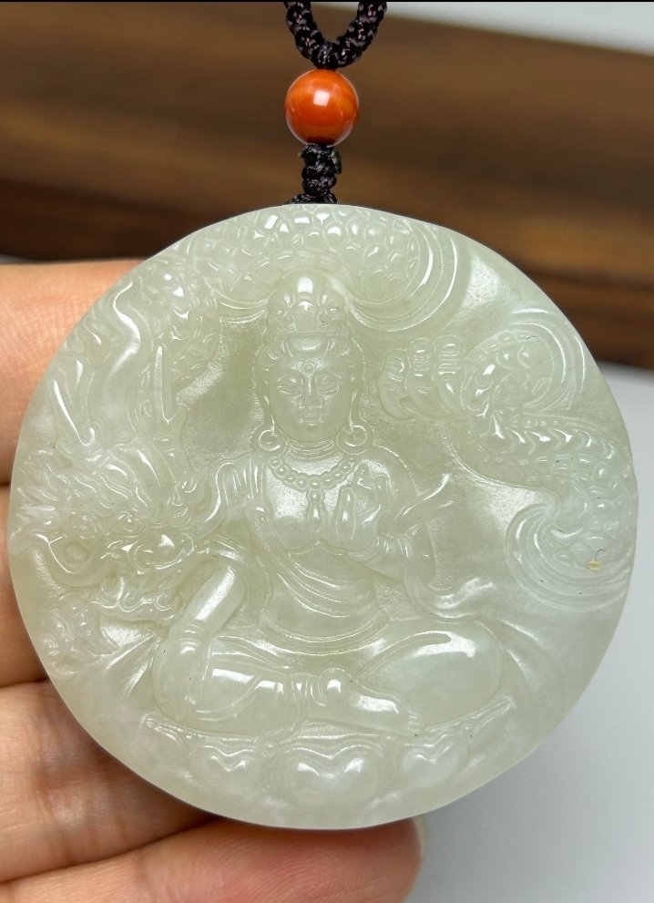 Certification NGTC nephrite naturelle - Pendentif #3.2