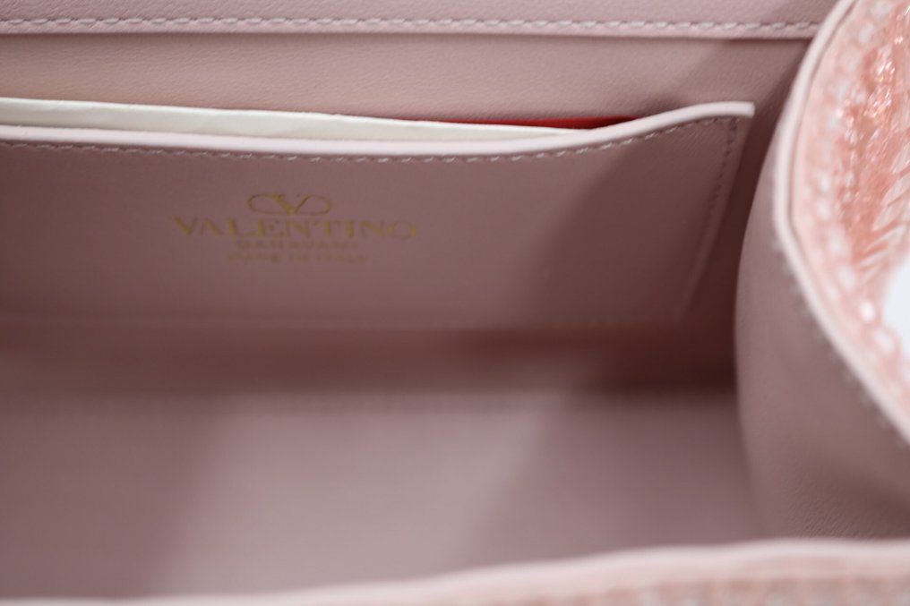 Valentino - Valentino Vsling Ricamao Sparkling Pelle Strass Rosa - Borsa a tracolla #4.3